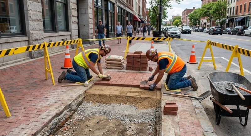 Brick Sidewalk Repair Service